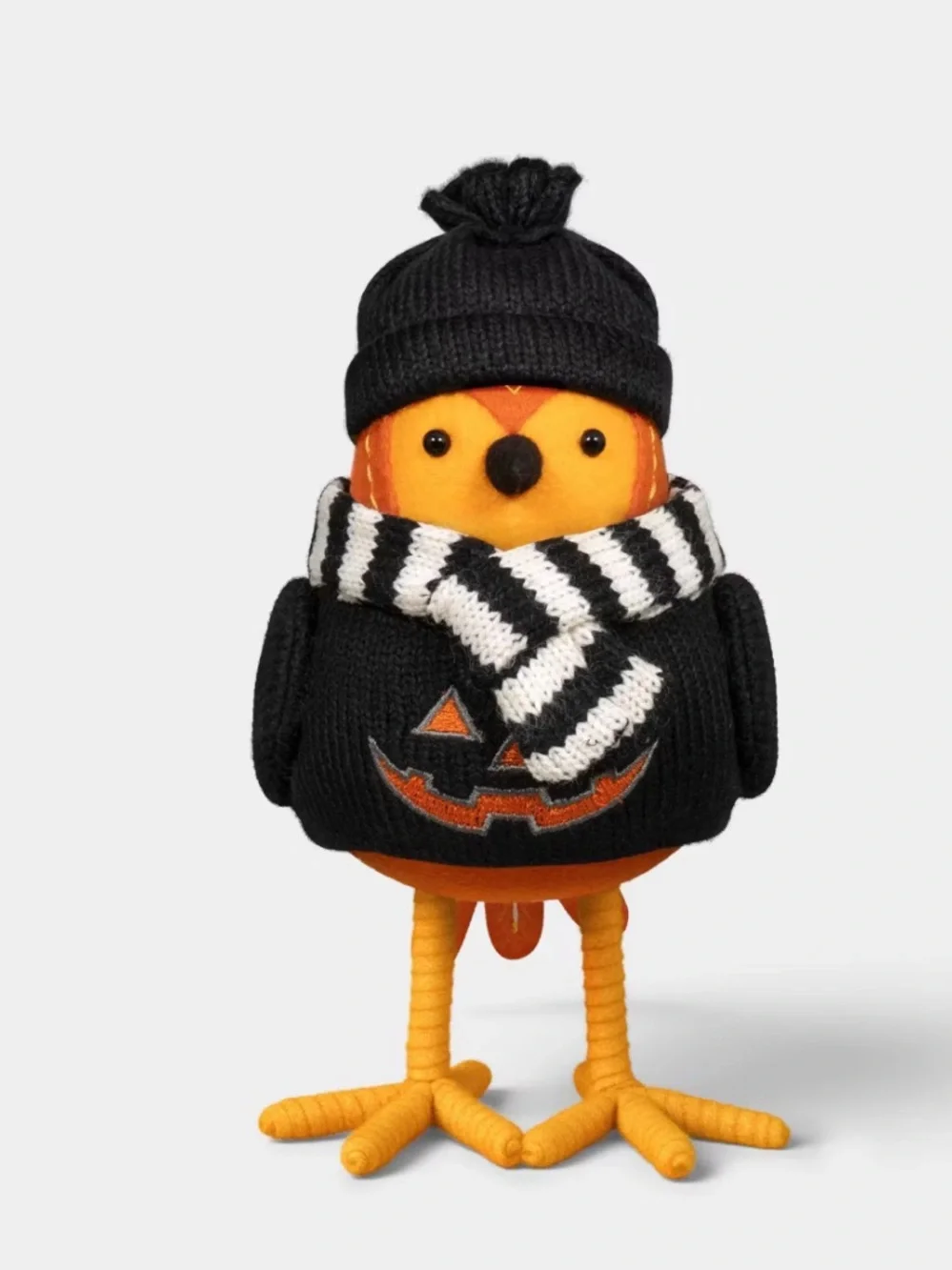 Featherly Friends™ 'Jackson' Pumpkin Fabric Bird Figurine - Hyde and EEK! 2026
